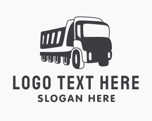 Dump Truck Transportation Logo