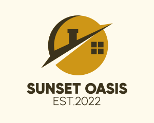 Sunset Realty House  logo design