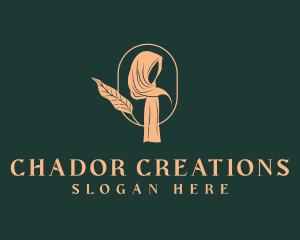 Chador - Golden Hijab Fashion logo design