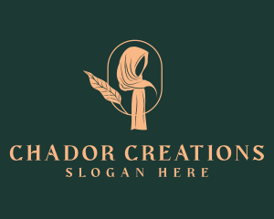 Golden Hijab Fashion logo design