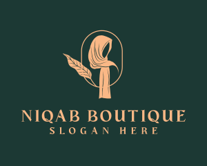 Niqab - Golden Hijab Fashion logo design