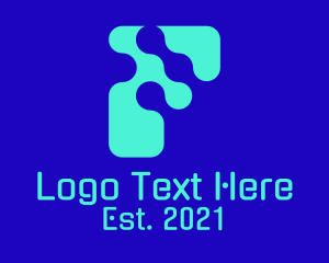 Letter F - Cyberspace Letter F logo design