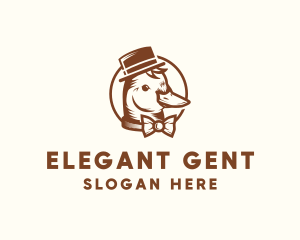 Gentleman - Gentleman Duck Bowtie logo design