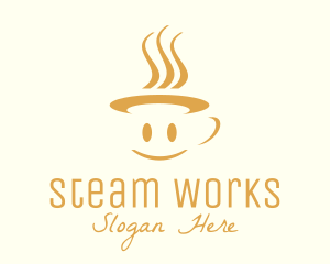 Steam - Gold Cup Smiley logo design