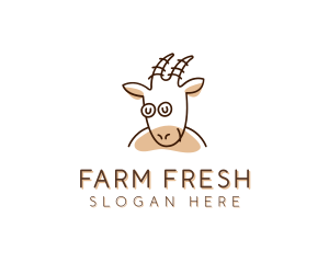 Smiling Farm Goat logo design