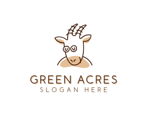 Farming - Smiling Farm Goat logo design