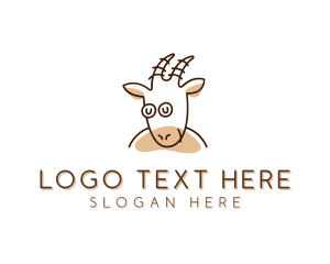 Farm - Smiling Farm Goat logo design