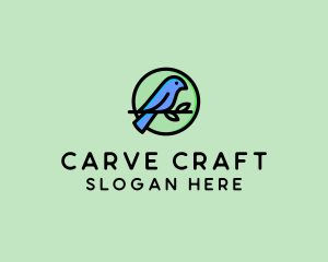 Green Pet Bird  logo design