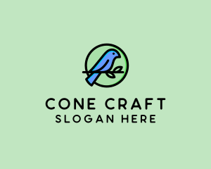 Green Pet Bird  logo design