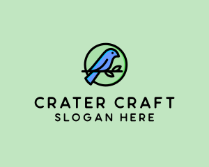 Green Pet Bird  logo design