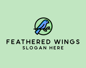 Pigeon - Green Pet Bird logo design