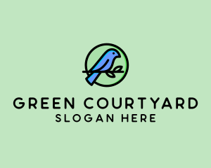 Green Pet Bird  logo design