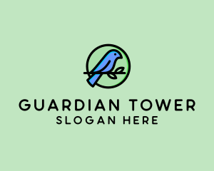 Green Pet Bird  logo design