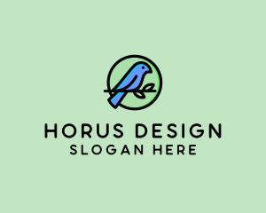 Green Pet Bird  logo design