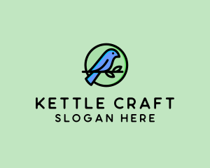 Green Pet Bird  logo design