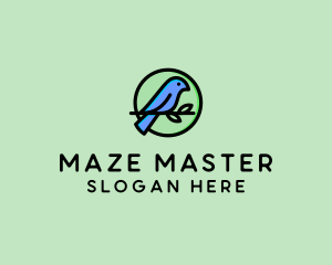 Green Pet Bird  logo design