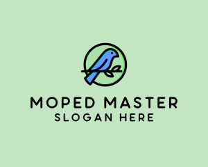 Green Pet Bird  logo design