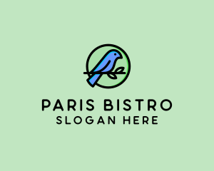 Green Pet Bird  logo design