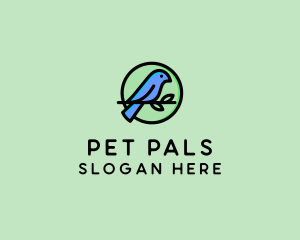 Green Pet Bird  logo design