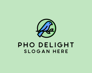 Green Pet Bird  logo design