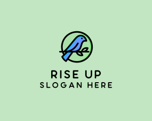 Green Pet Bird  logo design