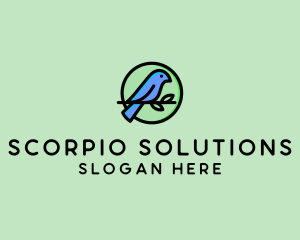 Green Pet Bird  logo design