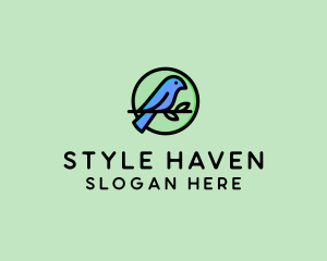 Green Pet Bird  logo design