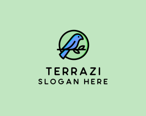 Green Pet Bird  logo design