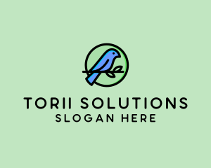 Green Pet Bird  logo design