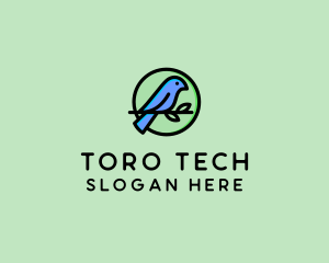 Green Pet Bird  logo design