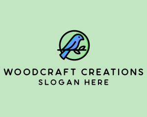 Green Pet Bird  logo design