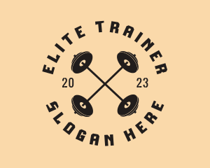 Barbell Weights Training logo design