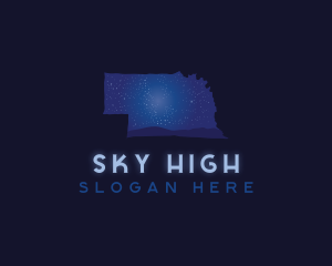 Nebraska Star Sky logo design