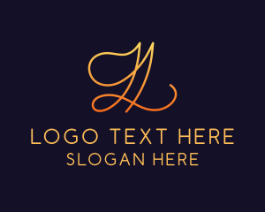 Signature - Modern Elegant Letter L logo design