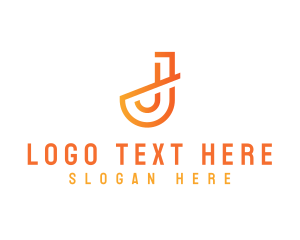 Letter J - Modern Cyber Technology logo design