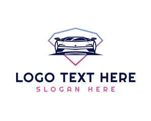 Luxury Car - Sports Car Diamond logo design