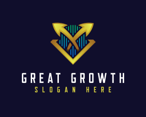 Trader Growth Investor logo design