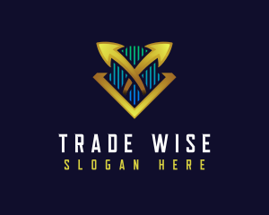 Trader - Trader Growth Investor logo design