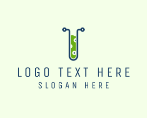 Scientific - Test Tube Lab Experiment logo design