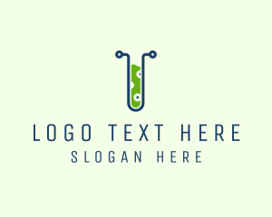 Substance - Test Tube Lab Experiment logo design