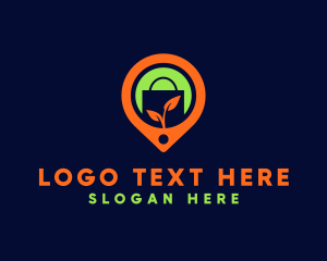 Locator - Sprout Shopping Bag logo design