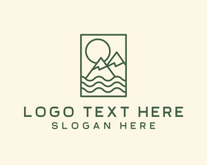 Ocean - Mountain Sea Outdoor logo design