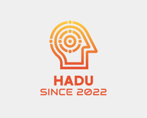 Application - Artificial Intelligence Head Digital logo design
