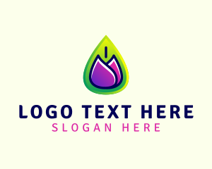 Sustainable Energy - Power Leaf Flower logo design