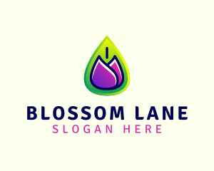 Power Leaf Flower logo design