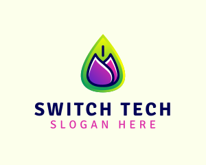 Switch - Power Leaf Flower logo design