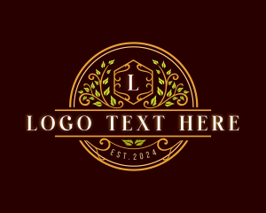 Ornamental - Natural Gardening Wreath logo design