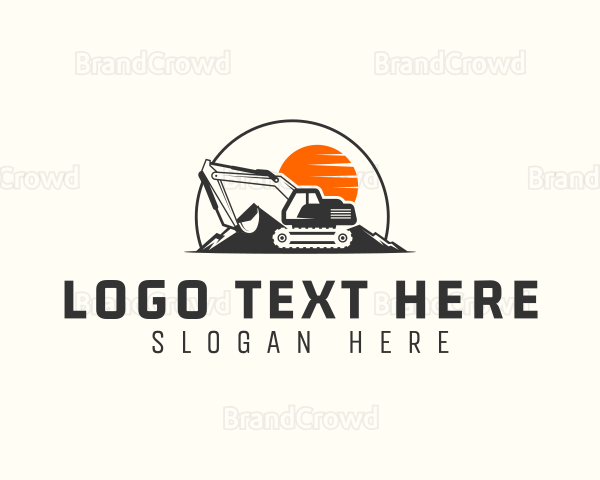 Industrial Backhoe Quarry Logo