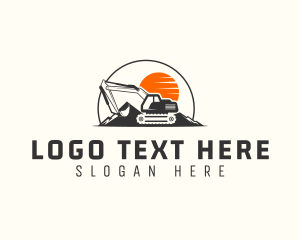 Digger - Industrial Backhoe Quarry logo design