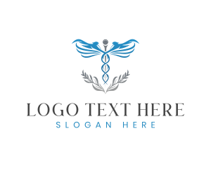 Snake - Nursing Medical Caduseus logo design